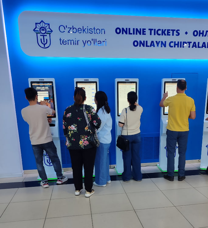 Temiryo‘l vokzallarida zamonaviy infokiosklar ishga tushirildi